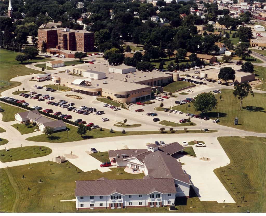 Aerial view of the campus