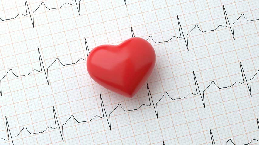 A heart icon and ECG report